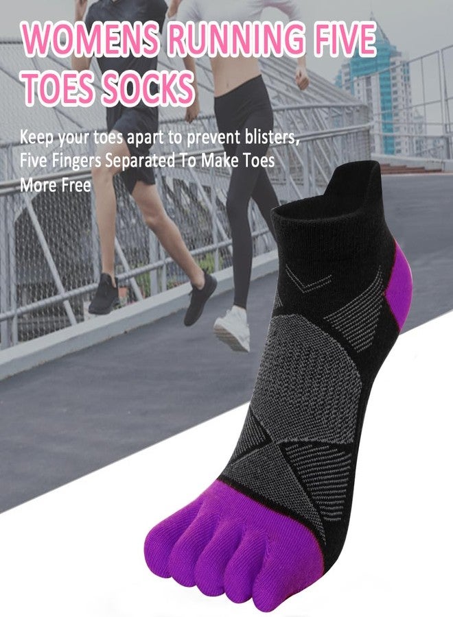 ABTRAV Womens Toe Socks Cotton Athletic Running Socks No Show Five Finger Sports Arch Support Ankle Socks 6 Pack - Image 3